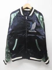 ★2621☆進撃の巨人 SGK-2508 SOUVENIR JACKET SKA エレン&リヴァイ 刺繍 リバーシブル スカジャン　未使用美品　S