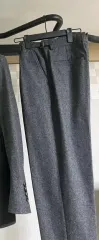 パンツ ウール グレー パンツ