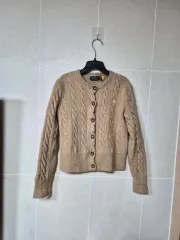 ポロ ラルフローレン ケーブル ニット カーディガン ベージュ 90 95