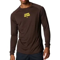 UNDER ARMOUR アンダーアーマー CURRY TECH LOGO LONG SLEEVE T-SHIRT バスケットボール ロングＴシャツメンズ 6007865-246、KonaBrown