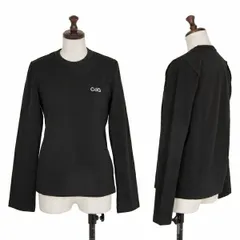 コムデギャルソンCOMME des GARCONS ワンポイントロゴ刺繍ジャージーカットソー 黒M位