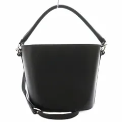 銀座かねまつ GINZA Kanematsu 2WAYバケツバッグ 巾着 ハンド ショルダー 黒 ブラック /SS ■OS