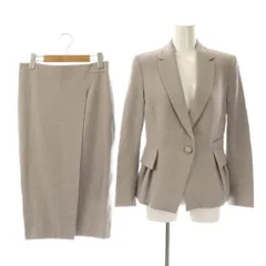 エンポリオアルマーニ EMPORIO ARMANI スカートスーツ セットアップ テーラードジャケット ラップ ロング EU38 グレー /HK ■OS