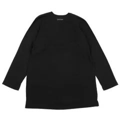 ヨウジヤマモト プールオムYohji Yamamoto POUR HOMME コットンバックロゴプリントロングカットソー 黒M