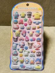 サンリオ オールスターズ キャラクターズ コットンパフィーシール