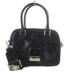 アニヤハインドマーチ  クロコ型押し　カーカー  ボストンバッグ　 ブラック 楽天市場】アニヤハインドマーチ ANYA HINDMARCH ボストンバッグ