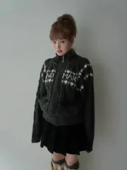 アンドマリ andmary スナ系 ニット ジップアップ