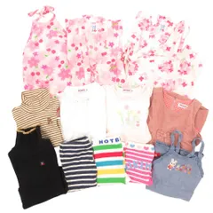 ミキハウス mikihouse 13点セット Tシャツ パンツ 浴衣 F 80 90 ピンク 黒 ブラック /AE ■GY14