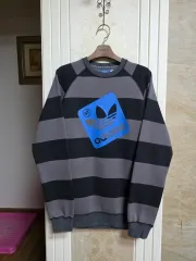 1226)アディダス ストライプ スウェットTシャツ