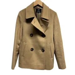 23区 オンワード樫山 長袖ピーコート 無地 アンゴラ混 ウール ベージュ 36 S相当