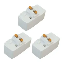 ライティングレール用 、引掛シーリングボディ 取付簡単、100V/50-60Hz専用600W(6A)まで 、PSE認証（白い3個入り） 引掛シーリングプラグ、ダクトレール用 Abishion