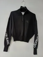 レディース カルバン・クライン ジーンズ クロムフィット 長袖Tシャツ (ストレッチ オーバーサイズ 90-95)