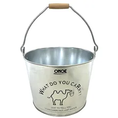 尾上製作所(ONOE) イラスト入バケツモルタル10型ブラック [15リットル ガーデニング 園芸 キャンプ アウトドア 防災グッズ 口径28.0 x 底径24.0 x 深さ20.0cm 日本製]