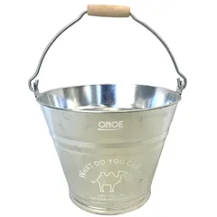 尾上製作所(ONOE) イラスト入バケツ1号ホワイト [6リットル ガーデニング用品 園芸 キャンプ アウトドア 防災グッズ 口径25.8 x 底径16.7cm x 深さ19.6cm 日本製]