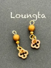 3844チェコビーズピアス 小ぶりピアス 樹脂ピアス