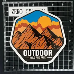 J734　アウトドア・キャンプ防水ステッカー ZEROGRAVITY