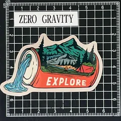 J709　アウトドア・キャンプ防水ステッカー ZEROGRAVITY