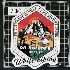 J713　アウトドア・キャンプ防水ステッカー ZEROGRAVITY