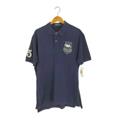 ポロバイラルフローレン Polo by RALPH LAUREN 両面刺繍 鹿の子ポロシャツ メンズ import：L 