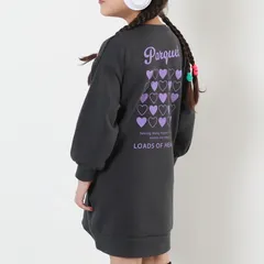 【新品】デビラボ プリント 裏起毛 ワンピース ブラック