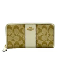 美品 コーチ ラウンドファスナー 長財布 シグネチャー レディース COACH