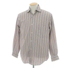 【中古】ハートフォード Hartford コットン マルチストライプ セミワイドカラー カジュアルシャツ マルチカラー【サイズS】【メンズ】