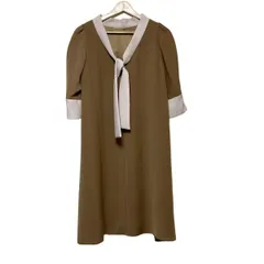 CELFORD(セルフォード) ワンピース サイズ36 S レディース - ブラウン×ベージュ 七分袖/ロング