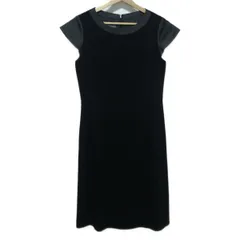 LAURAASHLEY(ローラアシュレイ) ワンピース サイズ11 M レディース - 黒×ダークグレー クルーネック/半袖/ひざ丈