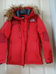 THE NORTH FACE ザノースフェイス レッド グースダウン フード ダウンジャケット
