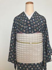 単衣 本塩沢(塩沢御召) 斜線 裄67.5cm 正絹 紬 証紙付き - メルカリ