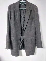 CHECK パータン ウールハーフコート97