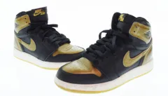 ナイキ NIKE AIR JORDAN 1 RETRO HIGH OG エアジョーダン 1 レトロ ハイ OG GS ブラック メタリックゴールド FD1437-071 レディース靴 スニーカー ブラック 23.5cm 103S-1374