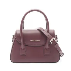 マイケルコース Michael Kors ハンドバッグ スモール サッチェル クロスボディ ボルドー レザー 2wayショルダー レディース Used A