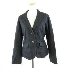 コムサイズム COMME CA ISM テーラードジャケット 中綿 長袖 黒 L *A127