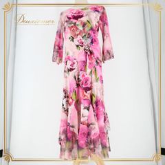 スペイン製 フラメンコ衣装】レッド ワンピース ドレス 赤 ドット 水玉