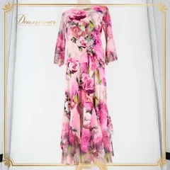 社交ダンス 衣装 スタンダード 上下セット ツーピース レッスンウェア パーティ衣装 オールシーズン ACROSS ピンク系 花柄 キラキラ 上品 ピンク系 フラワープリント セットアップ ドレス レディース 柔らかい 伸縮性 おしゃれ ダンス衣装