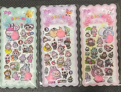 新品　人気　ラブブ　おしりシール　3枚　セット　ぷにぷに　シール　可愛い