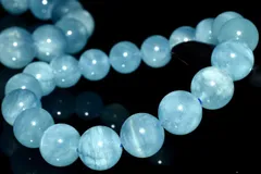 モザンビーク産 エンジェルクラウドアクアマリン　12-12.5mm　ブレスレット 1個売り パワーストーン 天然石 _BG6245-12-125