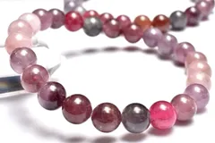 希少レッド入り！ MIXスピネル　7mm　ブレスレット 1個売り パワーストーン 天然石 _BG6246-7