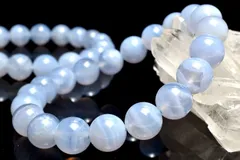 淡い空色縞模様 ブルーレースアゲート　13mm　ブレスレット 1個売り パワーストーン 天然石 _BG6253-13