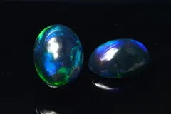 AAA☆幸運を呼び込む石 ブラックプレシャスオパール　9x7mm　オーバル ルース 1個売り パワーストーン 天然石 _PRG2409-1