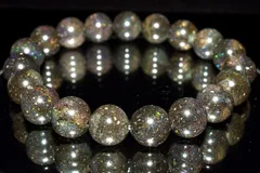 【１点物】遊色効果◇宇宙のよう ブラックマトリックスオパール　10mm　ブレスレット パワーストーン 天然石 _MC2995