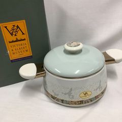 新品⭐️象印　ALLEN BALLY 胡蝶蘭　鍋　やかん　昭和レトロ　ホーロー 昭和レトロ 象印 花柄 ホーロー 両手鍋 ALLEN BALLY 胡蝶蘭 - メルカリ
