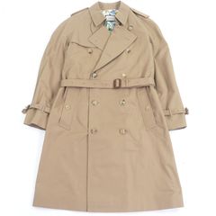 未使用に近い　コーチ　トレンチコート　チャーム付き　ラムレザー　F33778 極美品▽COACH コーチ F33778 コットン ロゴ入りボタン ラムレザー使い