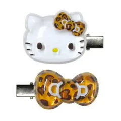 サンリオ ハローキティ ヒョウ柄 ぷっくりったいヘアクリップ 2P sanrio