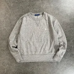 POLO RALPH LAUREN ポロラルフローレン スウェット トレーナー Vガゼット 前V 裏起毛 サイドスリット ワンポイント刺繍 霜降りグレー 灰 メンズ