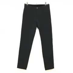 【超美品】デサントゴルフ パンツ 黒 裏微起毛 中田英寿 無地 ナイロン混 メンズ 76/S ゴルフウェア DESCENTE