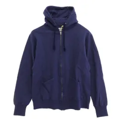 TENDERLOIN テンダーロイン T-PARKA ZIP ロゴ バックプリント ジップ アップ スウェット パーカー フーディー 茄子紺 ネイビー ネイビー系 M【中古】