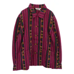 TENDERLOIN テンダーロイン 14SS T-GTM JKT グアテマラ柄 オープンカラー シャツジャケット ピンク ピンク系 M【極上美品】【中古】