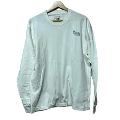 THE NORTH FACE(ノースフェイス) 長袖Tシャツ サイズL レディース - 白×グレー クルーネック/刺繍/フラワー(花)